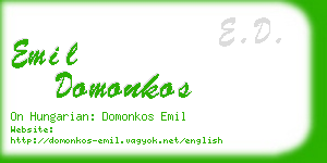 emil domonkos business card